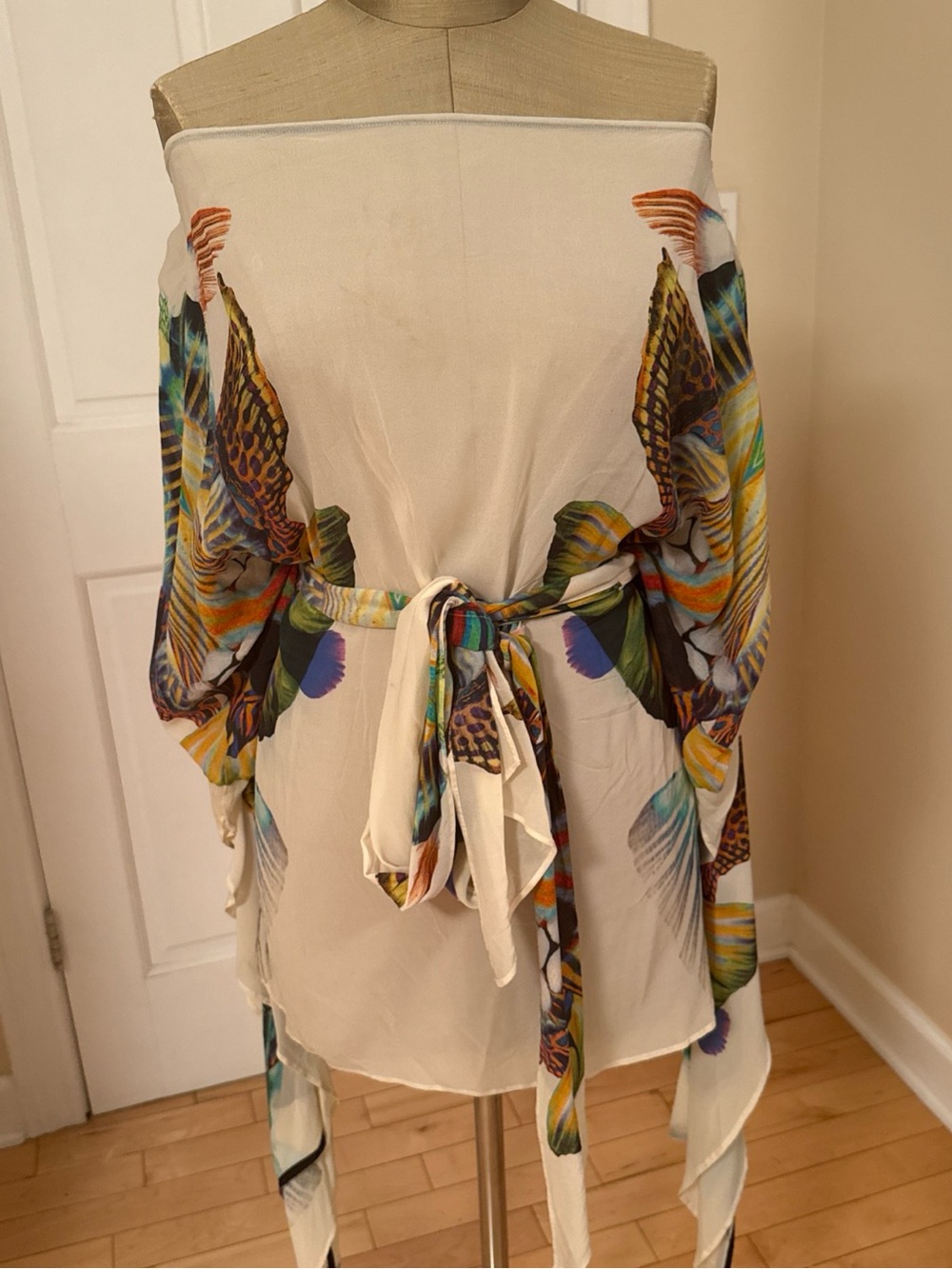 Just Cavalli Black Label with Multicolor Feather Motif